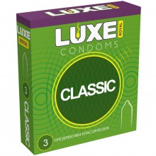 Презервативы классической формы «Big Box Classic» от компании, упаковка 3 шт, ABX2154, бренд Luxe, из материала Латекс, длина 18 см.