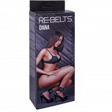 Поножи из натуральной кожи «Dana Black» от компании Rebelts, цвет черный, размер OS, 7748-01rebelts, из материала Кожа, длина 24 см.