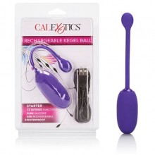 Перезаряжаемое вибро-яйцо из силикона «Rechargeable Kegel Ball Starter» от компании California Exotic Novelties, цвет фиолетовый, SE-1328-05-2, бренд CalExotics, длина 7.5 см.