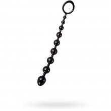 Анальная цепочка «Anal Beads» с кольцом из коллекции A-Toys от ToyFa, цвет черный, 761310, из материала TPR, коллекция ToyFa A-Toys, длина 28.3 см.