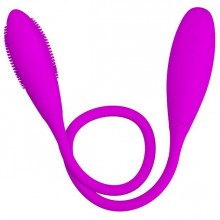 Вибратор двухсторонний «Snaky Vibe» из коллекции Pretty Love от компании Baile, цвет фиолетовый, BI-014327, из материала Силикон, цвет Розовый, длина 60 см.