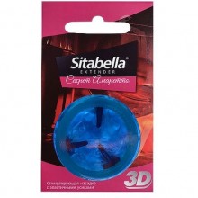 Насадка-презерватив стимулирующая «Sitabella 3D Секрет Амаретто» от компании СК-Визит, цвет синий, упаковка 1 шт, 1415, из материала Латекс, диаметр 5.4 см.