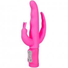 Вибратор с двумя дополнительными отростками «Triple Vibe», цвет розовый, You 2 Toys 0585025, бренд Orion, длина 23 см.