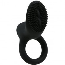Эрекционное кольцо со стимулятором клитора с вибрацией «Cobra» из серии Pretty Love от Baile, цвет черный, BI-210147-0801, из материала Силикон, длина 7.4 см.