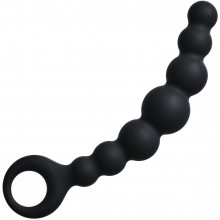 Упругая анальная цепочка «Flexible Wand» из серии BackDoor Edition от Lola Toys, цвет черный, 4202-01Lola, из материала Силикон, длина 18 см.