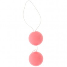 Классические вагинальные шарики «Vibratone Duo-Balls» от компании Gopaldas, цвет розовый, 7224PK, из материала Пластик АБС, диаметр 3.5 см.