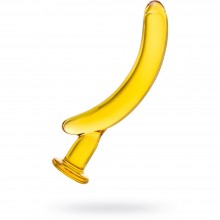 Cтимулятор-банан из стекла от компании Sexus Glass, цвет желтый, 912123, из материала Стекло, длина 17.5 см.