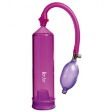Вакуумная помпа для члена «Power pump rock hard purple», фиолетовая, диаметр 6 см, Toy Joy 3006009143, из материала ПВХ, цвет Фиолетовый, длина 20 см.