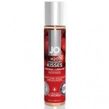 Смазка с ароматом клубники «JO Flavored Strawberry Kiss» от компании System Jo, объем 30 мл, JO30118, из материала Водная основа, цвет Прозрачный, 30 мл.