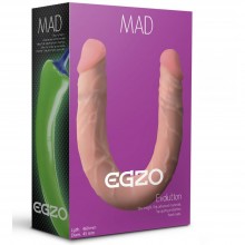 Двусторонний фаллоимитатор из киберкожи «Mad Pepper» от компании Egzo, цвет телесный, DL002, бренд EGZO , из материала CyberSkin, длина 47 см.