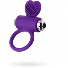 Виброкольцо с ресничками из силикона «PERY» от компании JOS, цвет фиолетовый, 782008, длина 9 см.