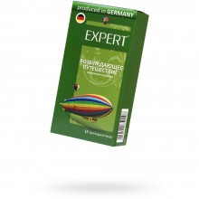 Презервативы «Возбуждающее путешествие №12» увеличенного  размера от компании Expert, упаковка 12 шт, 102/12, цвет Прозрачный, диаметр 5.2 см.