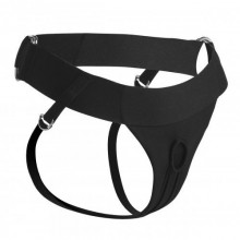 Трусики для страпона «Avalon Jock Style Strap On Harness» от компании Strap U, цвет черный, XRAE158, из материала Спандекс, One Size (Р 42-48)
