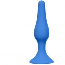 Анальная пробка из силикона «Slim Anal Plug Large Blue», BackDoor Edition, Lola Toys 4205-02Lola, длина 12.5 см.