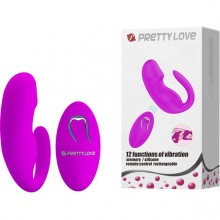 Вибромассажер для пар с дистанционным управлением из коллекции Pretty Love от компании Baile, цвет фиолетовый, bi-014482w, из материала Силикон, цвет Розовый, длина 9.7 см.