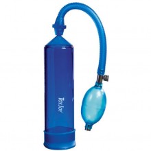 Мужская вакуумная помпа «Power Pump Blue» для увеличения члена от компании Toy Joy, цвет синий, 3006009144, из материала Пластик АБС, длина 20 см.