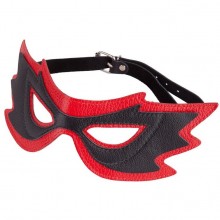 Оригинальная маска с прорезями для глаз от компании СК-Визит, цвет красный, размер OS, 3085-21, из материала Кожа, One Size (Р 42-48)