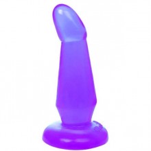 Мягкая анальная пробка для начинающих «Butt Blug» от известной компании Baile, цвет фиолетовый, BI-017002-0603, из материала TPR, длина 12 см.