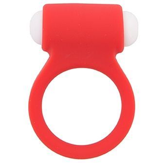 Красное эрекционное виброкольцо «Lit-Up Silicone Stimu Ring 3» от компании Dream Toys, цвет красный, 21159, из материала Силикон, длина 4.2 см.