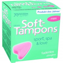 Тампоны мягкие «Soft Tampons Mini» для женщин от компании Joy Division, упаковка 3 шт, 12261, бренд JoyDivision, из материала Полиуретан, длина 5 см.