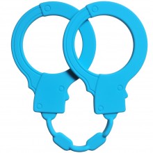 Cиликоновые наручники «Stretchy Cuffs Turquoise» из серии Emotions от компании Lola Toys, цвет голубой, размер OS, 4008-03Lola, бренд Lola Games, из материала Силикон, длина 33 см.