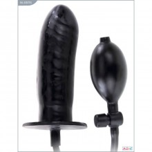 Анальный мастурбатор «Bigger Joy» с грушей от компании Baile, цвет черный, BW-008078Q, из материала Латекс, длина 15.5 см.