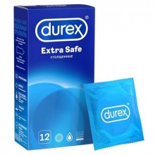 Утолщенные презервативы «Extra Safe» от компании Durex, упаковка 12 шт, Durex Extra Safe №12, длина 20.5 см.