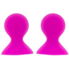 Вакуумные помпы для сосков «Lit-Up Nipple Suckers Large» большие, цвет розовый, Dream Toys 21163, длина 7 см.