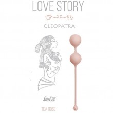 Вагинальные шарики «Cleopatra Tea Rose» классической формы от компании Lola Toys, цвет бежевый, 3007-01Lola, коллекция Love Story, длина 16 см.
