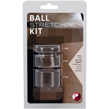 Набор для фиксации и утяжки мошонки «Ball Stretching Kit» от You 2 Toys, цвет черный, 0517631, из материала TPR