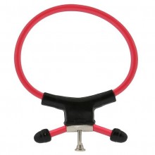 Красно-черное эрекционное кольцо с утяжкой «Ring Of Power», NMC 170042, цвет Красный, диаметр 5 см.