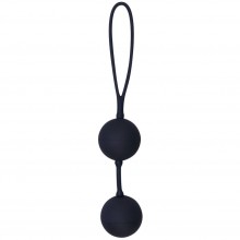 Силиконовые вагинальные шарики с петлей «The Perfect Balls» из серии Black Velvets от компании You 2 Toys, цвет черный, 0521752, бренд Orion, длина 10 см.