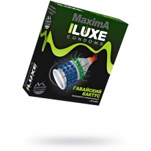 Презервативы «Maxima Гавайский Кактус» со стимулирующими усиками от Luxe, упаковка 1 шт, LuxeGk-1, из материала Латекс, длина 18 см.