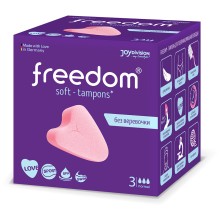 Тампоны женские гигиенические «Freedom Normal», упаковка 3 шт, Freedom 12230, бренд JoyDivision, цвет Розовый, 3 мл.