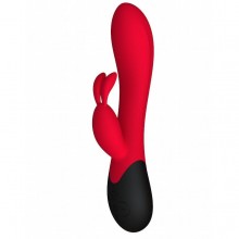 Нагреваемый вибратор кролик для точки G «Gemini», цвет красный, Le Frivole Costumes 05489, из материала Силикон, длина 20.8 см.