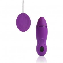 Маленький вагинальный вибратор с пультом, цвет фиолетовый, Cosmo BIOCSM-23109, длина 4.2 см.