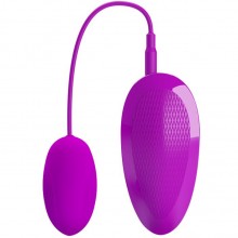 Мощное виброяйцо на пульте управления Pretty Love «Super Powerful Vibration», цвет фиолетовый, BI-014519, длина 6.9 см.