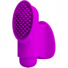 Клиторальный вибратор на палец «Pretty Love Freda Finger Stall» со стимулирующей насадкой, цвет фиолетовый, материал силикон, Baile BI-014596, длина 7 см.