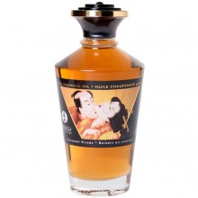 Массажное интимное масло с ароматом карамели «Карамельный поцелуй», объем 100 мл, Shunga 2215, цвет Оранжевый, 100 мл.