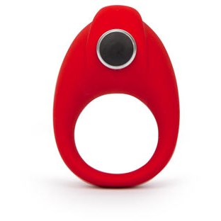 Эрекционное кольцо с вибропулей «Buldge Vibrating Silicone Cock Ring», цвет красный, Topco Sales TS1006030, из материала Силикон