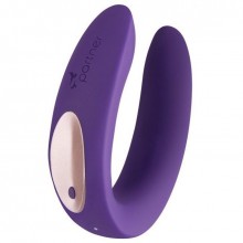 Перезаряжаемый вибратор для пар «Partner Toy Plus», цвет фиолетовый, Satisfyer J2008-3, из материала Силикон, длина 9 см.