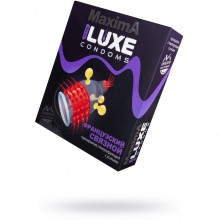 Презервативы с усиками «Maxima - Французский Связной», упаковка 1 шт, Luxe LXM003, из материала Латекс, цвет Мульти, длина 18 см.