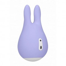 Женский клиторальный стимулятор с ушками «Sugar Bunny», цвет фиолетовый, Shots Media Love Line SH-LOV018PUR, из материала Силикон, длина 9.5 см.
