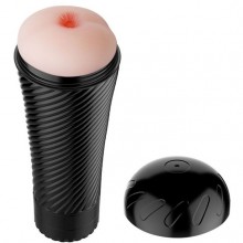 Реалистичный мастурбатор-анус с многоуровневой вибрацией в тубе «Pink Butt», цвет телесный, Baile BM-00900T31Z-2, из материала TPE, длина 23 см.
