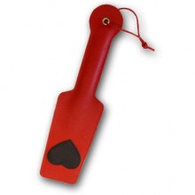 БДСМ хлопалка с сердечком и жесткой рукоятью, цвет красный, СК-Визит 3131-2