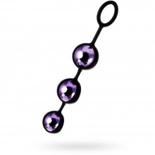 Тройные вагинальные шарики для тренировок интимных мышц, цвет фиолетовый, ToyFa A-Toys 764009, длина 18.5 см.