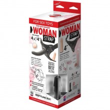 Женский пояс-страпон с двумя насадками «Woman Strap», цвет черный, Биоклон 837303, бренд LoveToy А-Полимер, из материала ПВХ, длина 13 см.