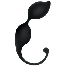 Женские вагинальные шарики со смещенным центром тяжести из силикона «Trigger» на сцепке, цвет черный, Toyz4lovers T4L-00801782, длина 20 см.