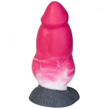 Большой зоо фаллоимитатор «Оборотень Рэй» для фистинга и анального секса, цвет розовый, Erasexa zoo56, из материала Силикон, длина 21 см.