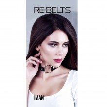 Женский чокер-кляп на шею с кольцом «Iman Black», цвет черный, размер OS, Rebelts 780001rebelts, диаметр 4.7 см.